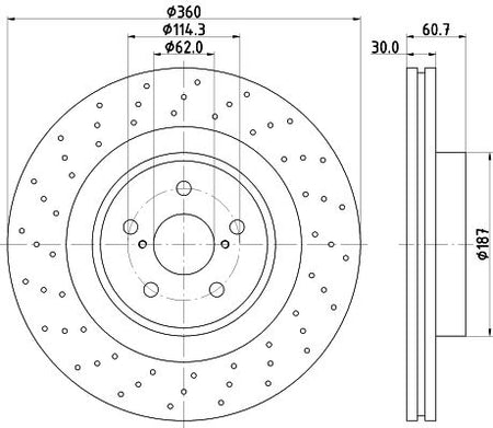 Lexus Is II Brake Disc, Hella OEM, OEM 435120W060 - View 2