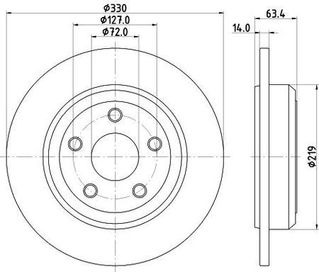 Hella Brake Disc for JEEP, OEM quality, OEM 2AMV4763AC - View 4
