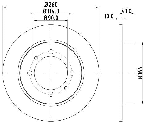Mitsubishi Space Star Mpv Brake Disc, Hella OEM, OEM 30872940 - View 2