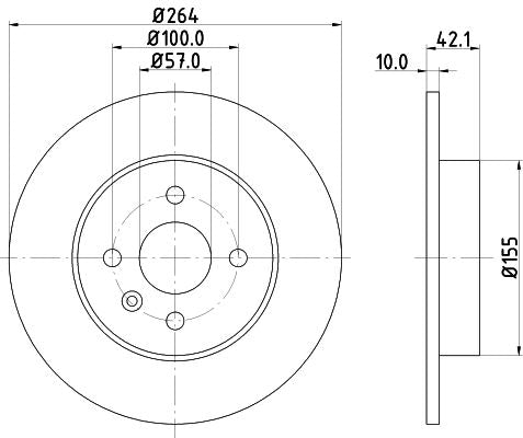 Hella Brake Disc for OPEL & Chevrolet, OEM quality, OEM 569116 - View 4
