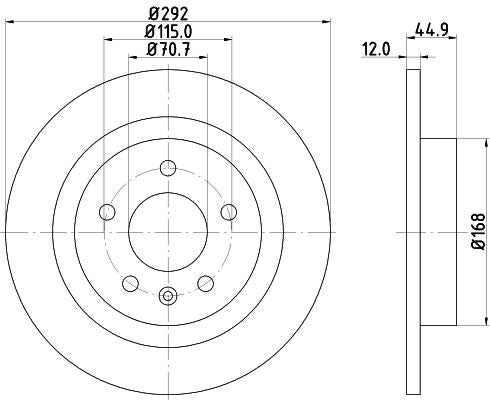 Hella Brake Disc for Vauxhall, OPEL & more, OEM quality, OEM 13502137 - View 2