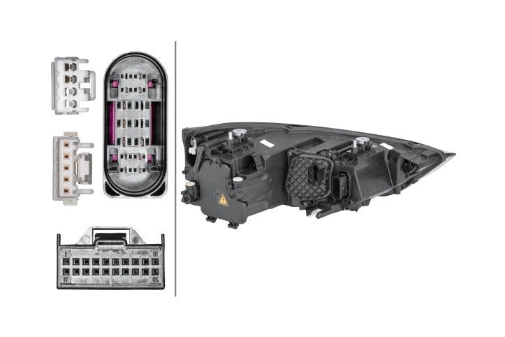 Audi A1 Left Headlight, Hella OEM, OEM 8X0941 043A - View 2