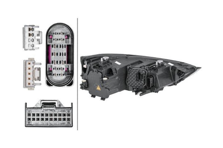 Audi A1 Left Headlight, Hella OEM, OEM 8X0941 043A - View 2