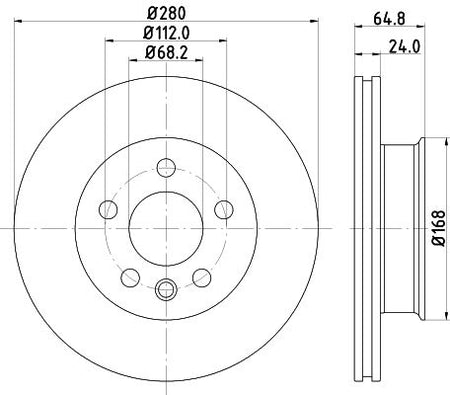 Hella Brake Disc for Volkswagen, OEM quality, OEM 701615301A - View 4