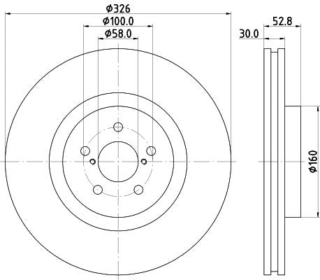 Hella Brake Disc for Subaru, OEM quality, OEM 26300FE000 - View 4