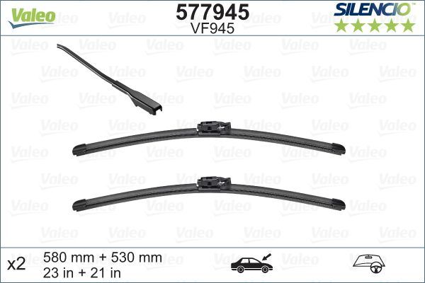 Mini Mini Countryman Front Wiper Blade Set, Valeo OEM, OEM 61610049745, MPN 577945