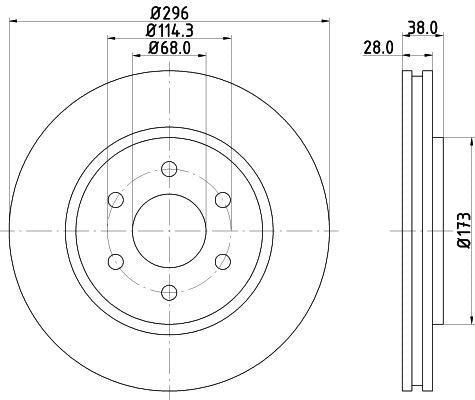 Hella Brake Disc for Nissan, OEM quality, OEM 402069BE0A - View 2