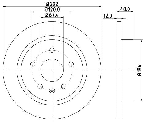 OPEL Insignia A Country Tourer Brake Disc, Hella OEM, OEM 13501289 - View 2