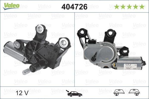 Volkswagen Polo Rear Wiper Motor, Valeo OEM, OEM 6Q6955711, MPN 404726