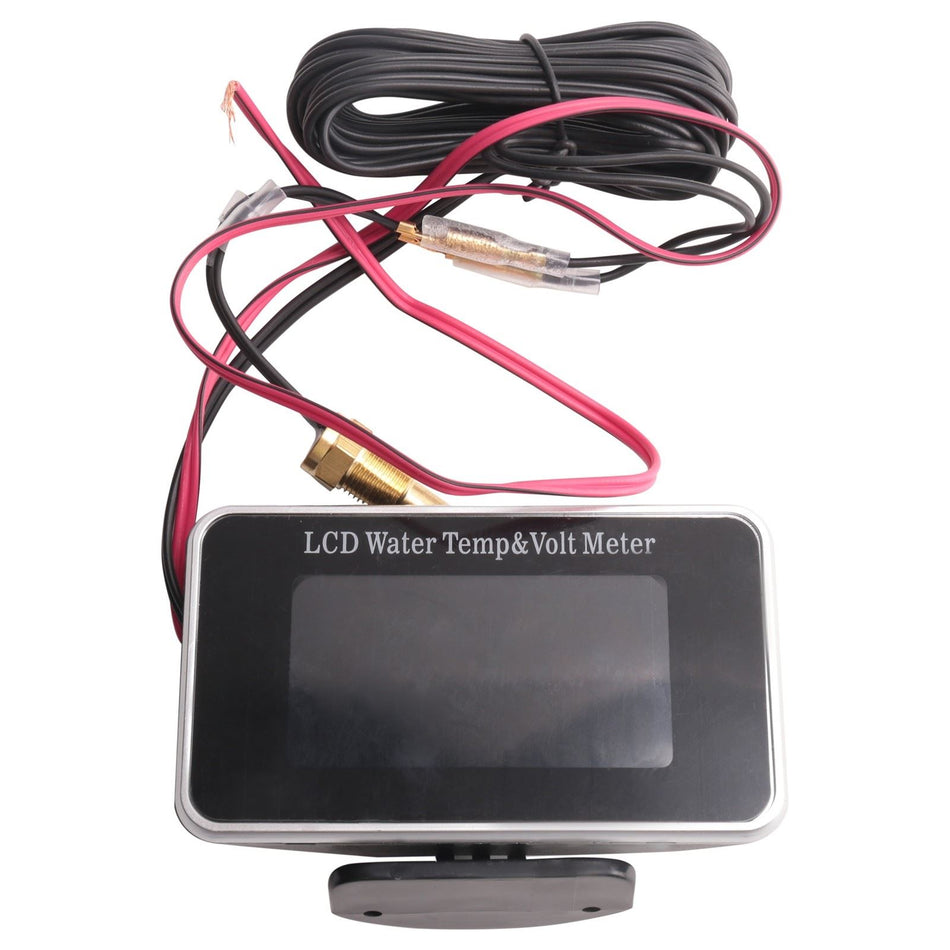 2-in-1 Digital Voltage Water Temperature Gauge - OEM 9.5X6.3X3.2CM | Eurowagens