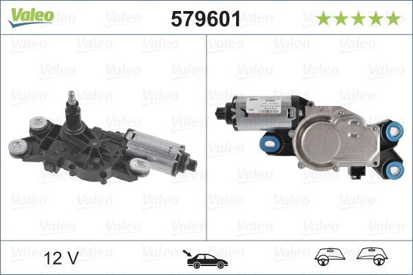 Valeo Rear Wiper Motor for Volvo, OEM quality, OEM 30663891, MPN 579601