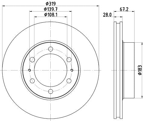 Hella Brake Disc for Toyota & Foton, OEM quality, OEM 4351204050 - View 3