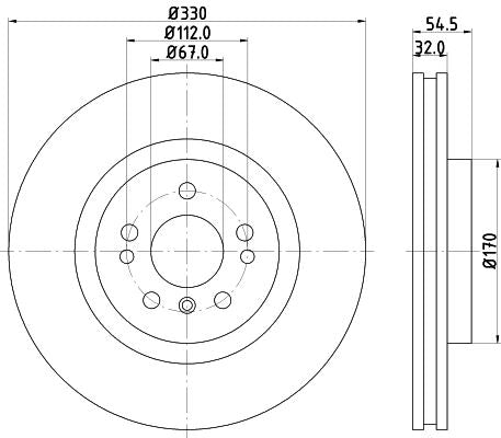 Hella Brake Disc for Mercedes-Benz, OEM quality, OEM 1664210612 - View 4