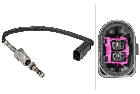 Hella Exhaust Gas Temperature Sensor for Volkswagen, OEM quality, OEM 03L906088FQ, MPN 6PT 358 181-591