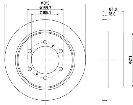 Hella Brake Disc for Mitsubishi, OEM quality, OEM MB618797 - View 2