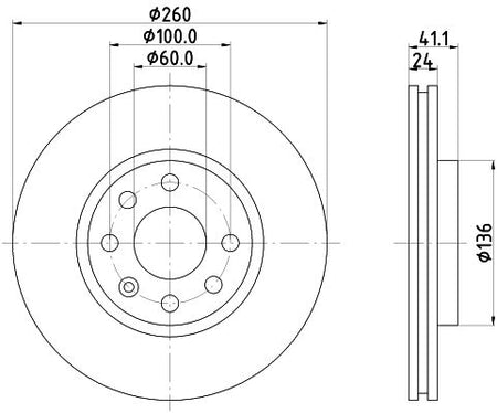 Hella Brake Disc for Holden, OPEL & more, OEM quality, OEM 569000 - View 4