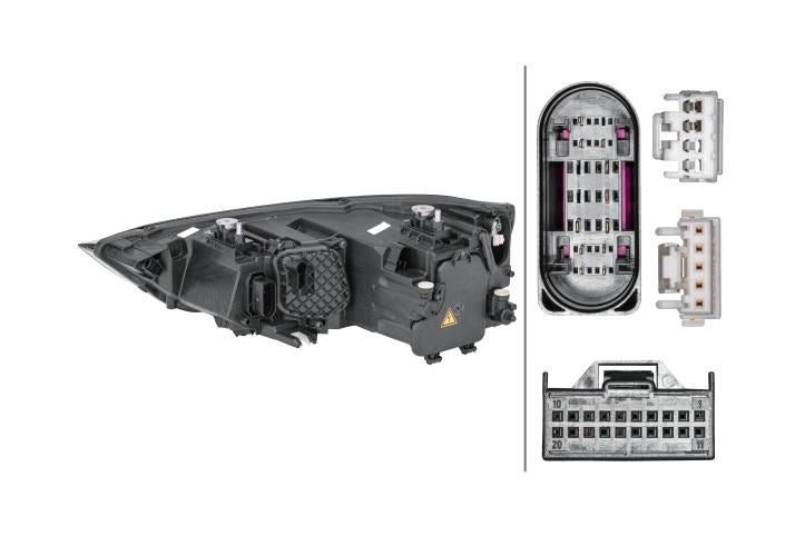 Audi A1 Right Headlight, Hella OEM, OEM 8X0941044A - View 2