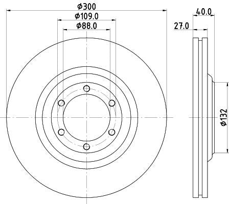 Hella Brake Disc for Isuzu & Holden, OEM quality, OEM 8979488061 - View 2