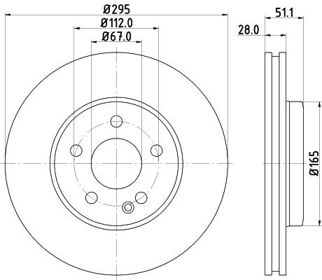 Mercedes-Benz GLA-Class Brake Disc, Hella OEM, OEM 2464212412 - View 4