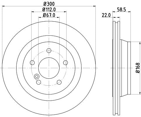 Hella Brake Disc for Mercedes-Benz, OEM quality, OEM 2204230212 - View 3