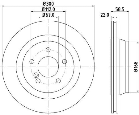 Hella Brake Disc for Mercedes-Benz, OEM quality, OEM 2204230212 - View 3