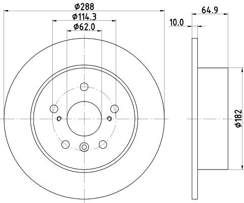 Hella Brake Disc for Toyota & Lexus, OEM quality, OEM 4243106030 - View 2