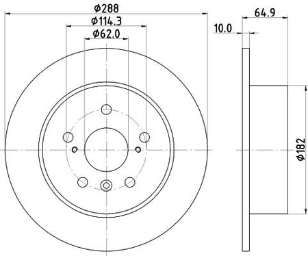 Hella Brake Disc for Toyota & Lexus, OEM quality, OEM 4243106030 - View 2