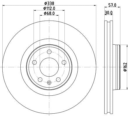 Hella Brake Disc for AUDI, OEM quality, OEM 80A615301A - View 4