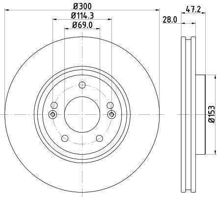 Hella Brake Disc for KIA & Hyundai, OEM quality, OEM 517120Z000 - View 4