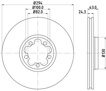 FORD Transit Bus Brake Disc, Hella OEM, OEM 1387781 - View 2