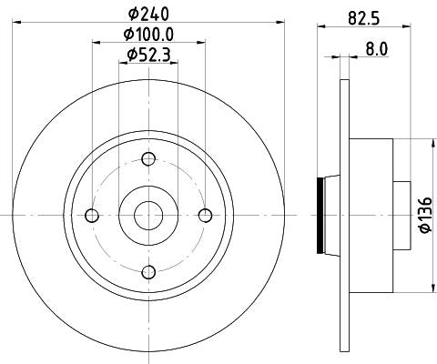 Hella Brake Disc for Nissan & Renault, OEM quality, OEM 432005338R - View 4