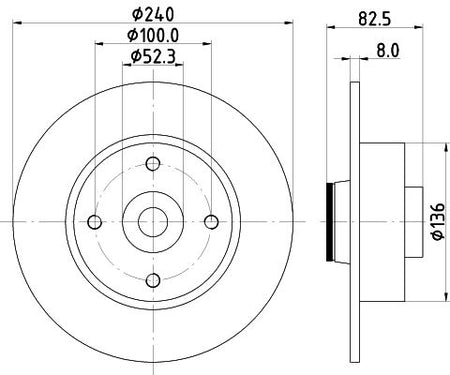 Hella Brake Disc for Nissan & Renault, OEM quality, OEM 432005338R - View 4