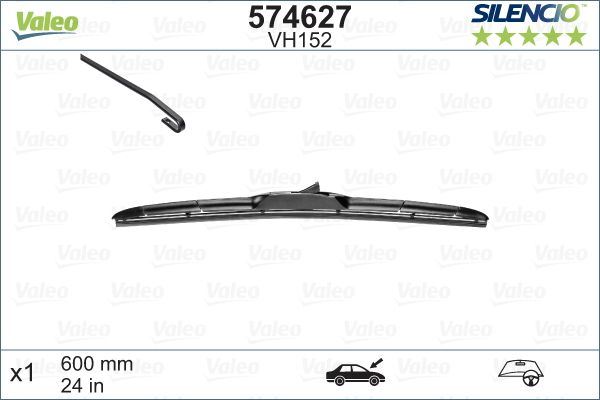 Valeo Front Wiper Blade for Hyundai, Citroen & more, OEM quality, OEM 1609428980, MPN 574627