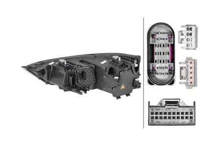 Audi A1 Right Headlight, Hella OEM, OEM 8X0941044A - View 3