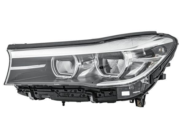 BMW 7 Series Left Headlight, Hella OEM, OEM 63117408717, MPN 1LX 354 854-031
