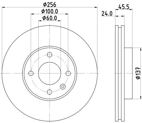 Hella Brake Disc for Chevrolet, OEM quality, OEM 13502001 - View 4