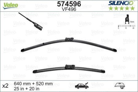 Valeo Front Wiper Blade Set for Audi, OEM quality, OEM 4G2955426 - View 5