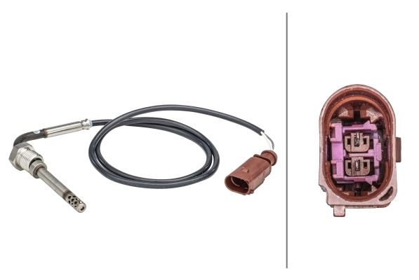 Hella Exhaust Gas Temperature Sensor for Volkswagen, OEM quality, OEM 076906088A, MPN 6PT 358 181-321