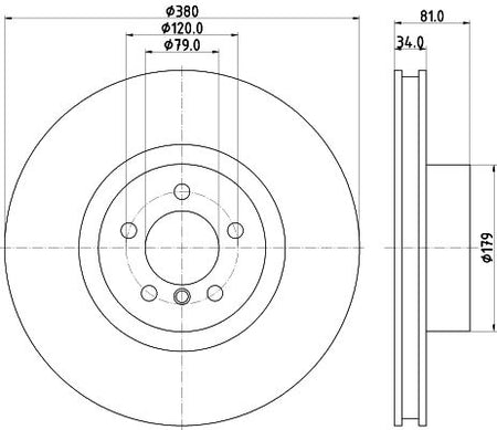 Land Rover Range Rover III Brake Disc, Hella OEM, OEM LR011591 - View 4