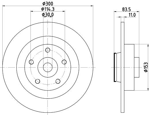 Hella Brake Disc for Renault & Samsung, OEM quality, OEM 402020003R, MPN 8DD 355 123-401