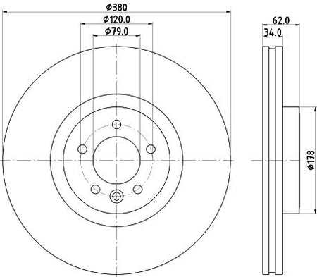 Hella Brake Disc for Land Rover, OEM quality, OEM LR098968 - View 2