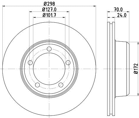 Land Rover Discovery Brake Disc, Hella OEM, OEM FTC902 - View 3