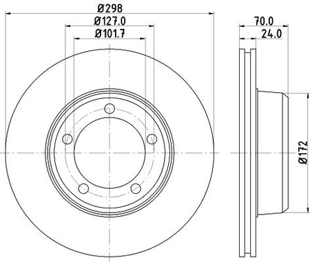 Land Rover Discovery Brake Disc, Hella OEM, OEM FTC902 - View 3