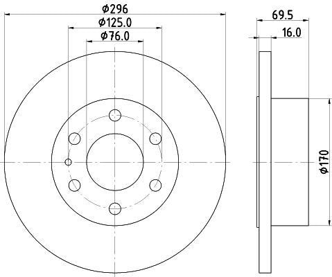 Hella Brake Disc for Iveco, OEM quality, OEM 2996028 - View 2