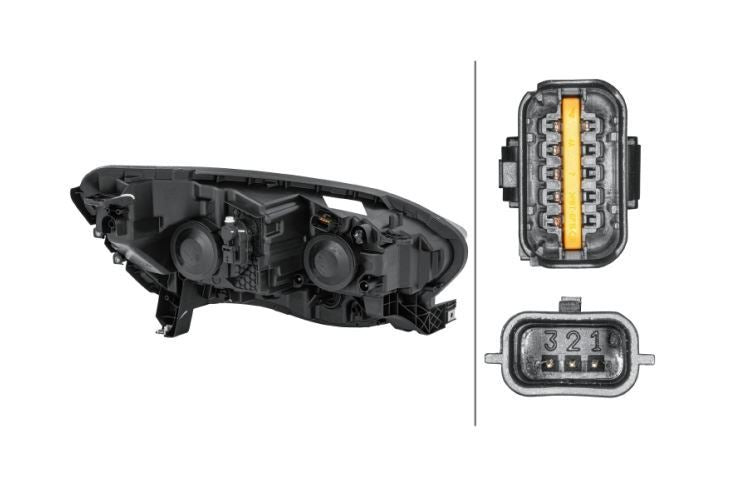 Renault Scenic, Grand Scenic Left Headlight, Hella OEM, OEM 260602165R - View 3