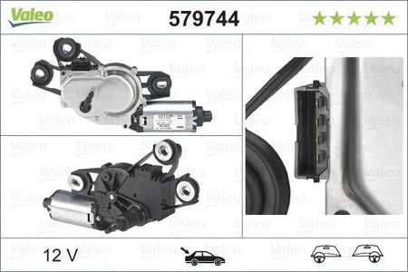 Valeo Rear Wiper Motor for Seat, OEM quality, OEM 1P0955711, MPN 579744