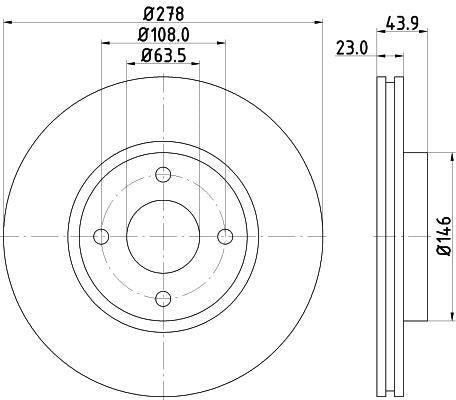 Hella Brake Disc for FORD & Ford Australia, OEM quality, OEM 1751584 - View 2