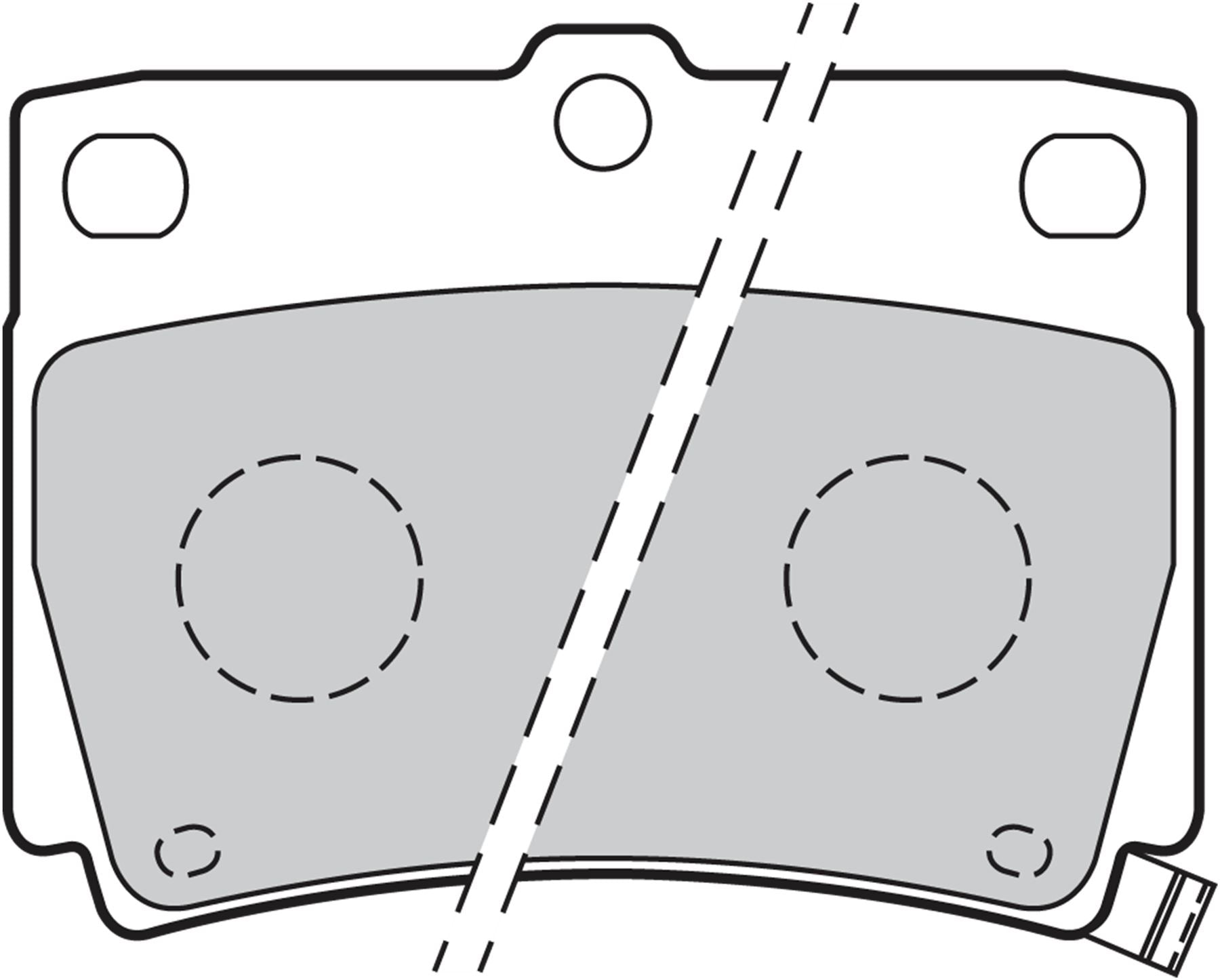 Valeo Rear Brake Pad Set for Mitsubishi, OEM quality, OEM 4605-A783, MPN 301778