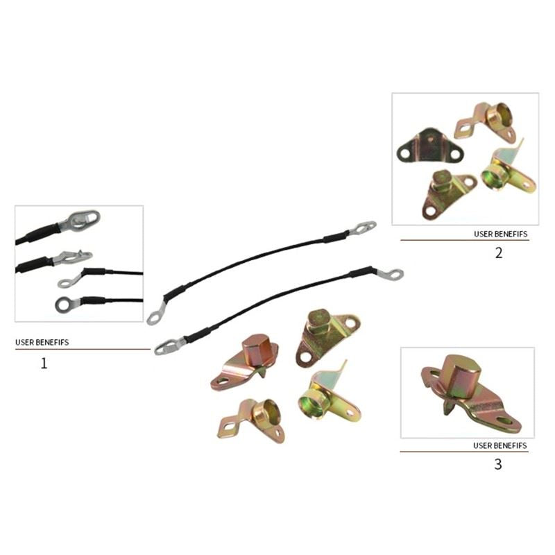 Tailgate Hinge and Cable Kit - for GMC - OEM 15074252 | Eurowagens - View 2