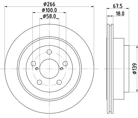 Subaru Impreza Estate Brake Disc, Hella OEM, OEM 26310AA111 - View 2